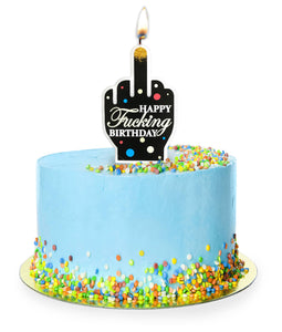 Happy Fucking Birthday FU Finger Candle