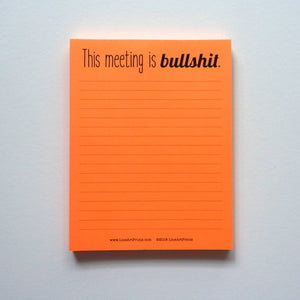This Meeting Is Bullshit Lined Notepad