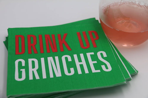 drink up grinches napkin