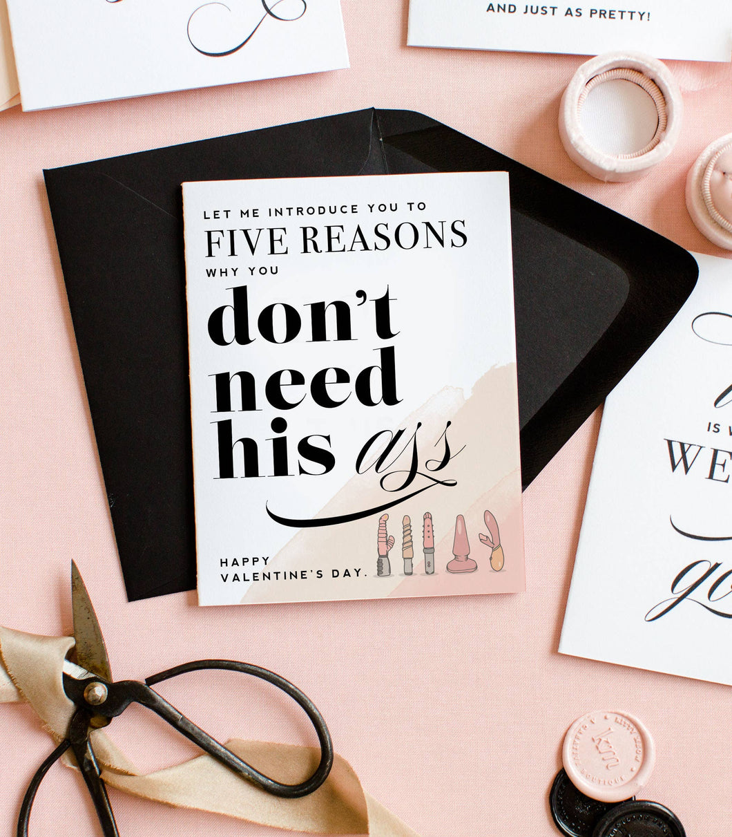 Five Reasons You Don't Need Him, Funny Valentine's Day Card