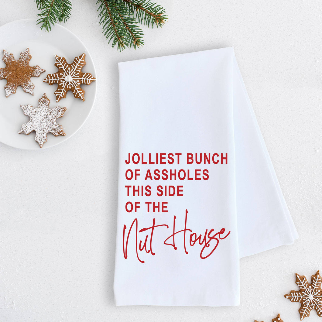 Jolliest Bunch Of Assholes - Tea Towel - Holiday