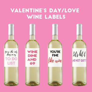 Love Anniversary Wine Labels