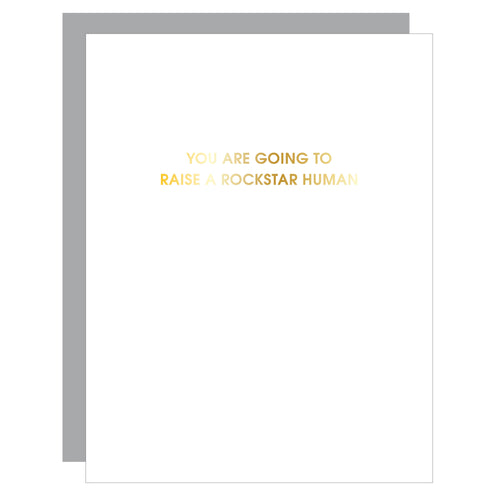 Raise a Rockstar Human Letterpress Card