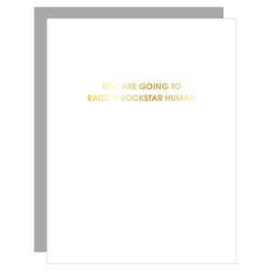 Raise a Rockstar Human Letterpress Card