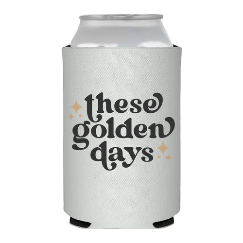 These Golden Days Retro Vintage Full Color Can Cooler