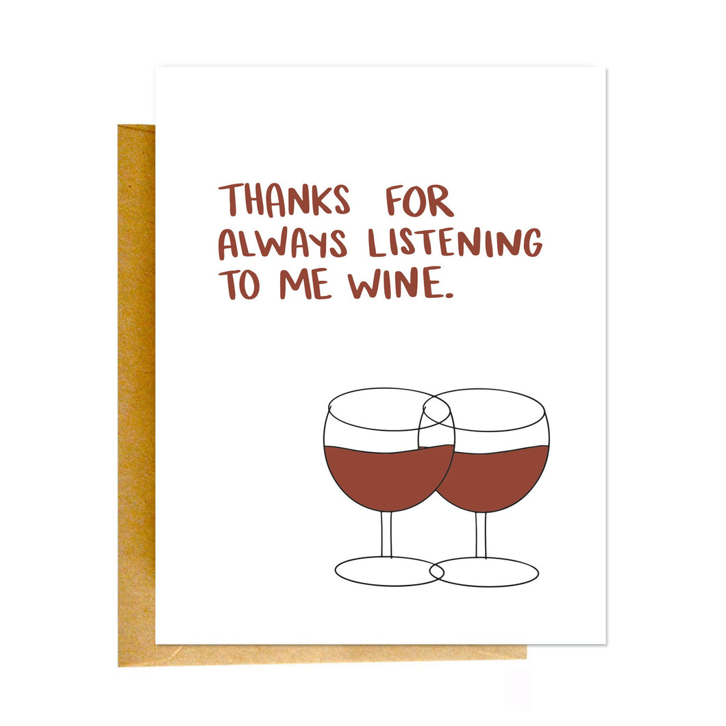 Thanks Wine Card