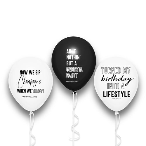 Assorted Hip Hop Balloon Party- 12 pack