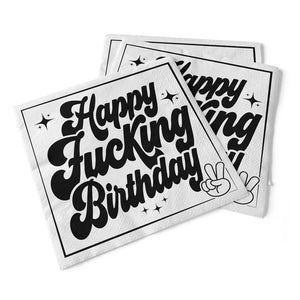 Happy Fucking Birthday Beverage Napkins