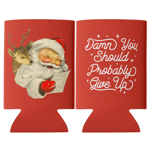 Santa You Should Probably Give Up Can Cooler
