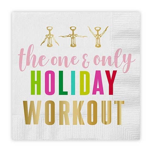 Holiday Workout Cocktail Napkin