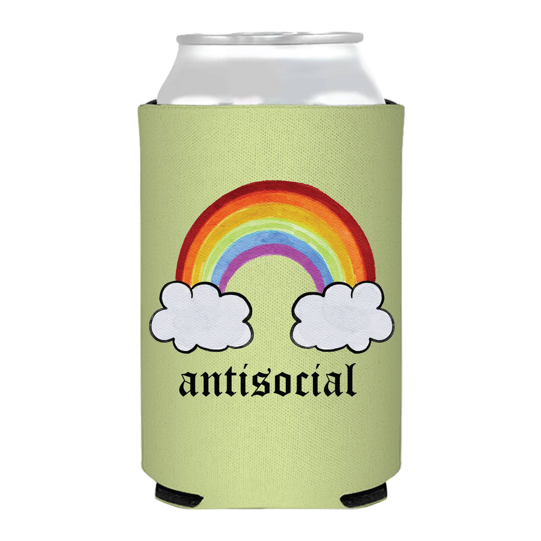 Antisocial Rainbow Sarcastic Full Color Can Cooler / Koozie