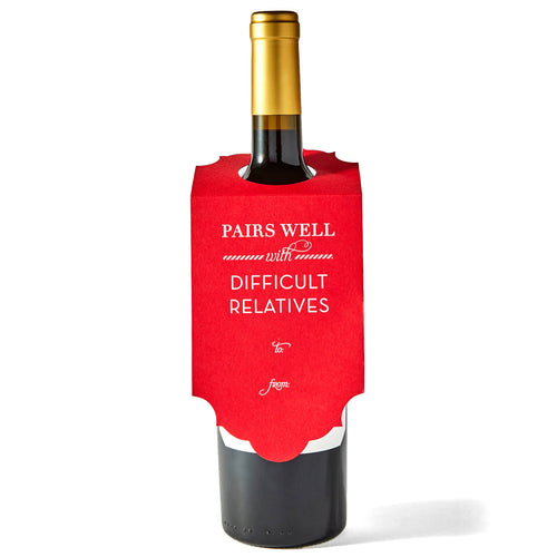 Difficult Relatives Wine & Spirit Tag