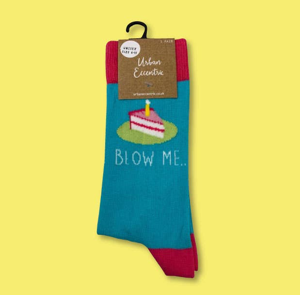 Blow Me Birthday Socks