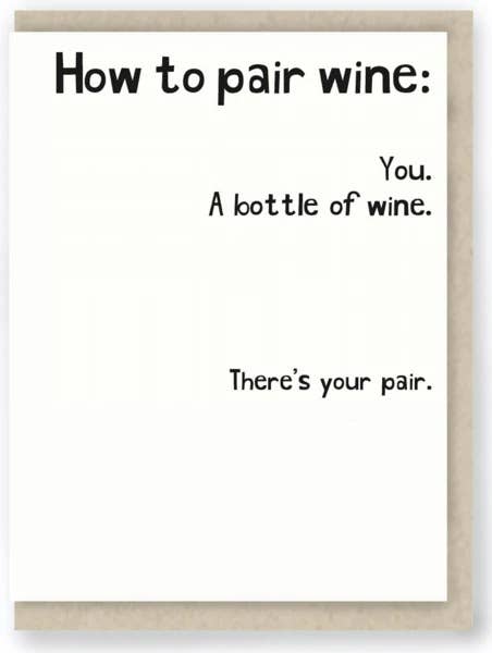 Pair Wine Card