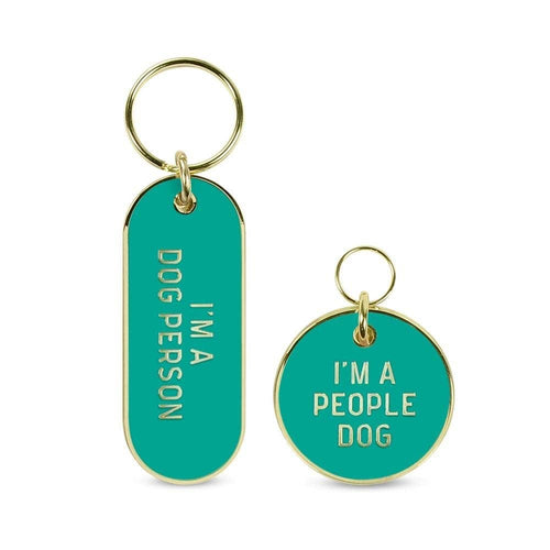 Keychain And Pet Tag Set I'm a Dog Person / I'm a People Dog