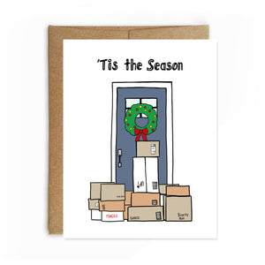 Tis the Season Christmas Card, Funny Holiday Card