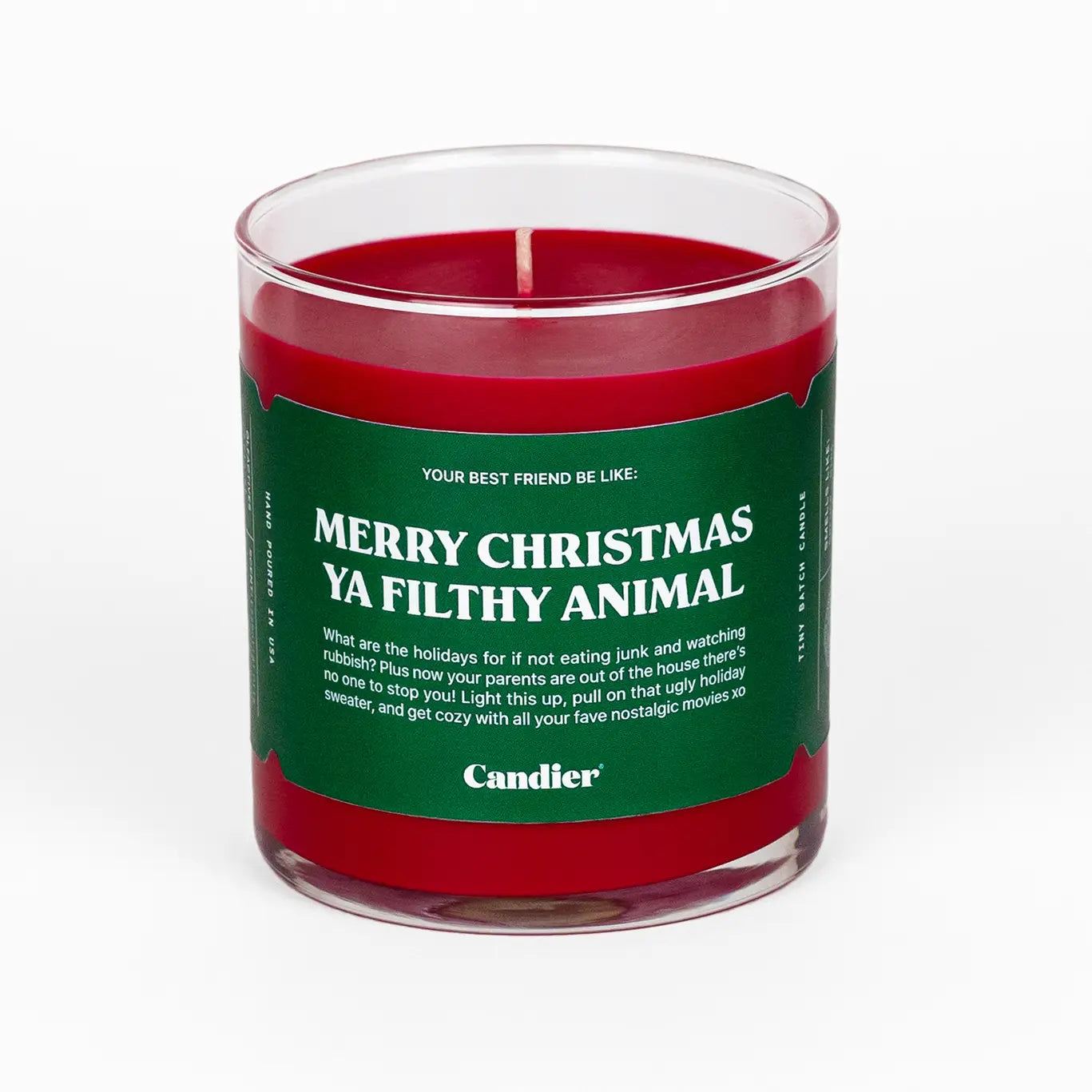 Merry Christmas Ya Filthy Animal Candle, Cozy Candle, Winter