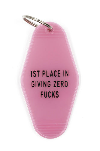 1st Place in Giving Zero Fucks Motel Keychain in Blush Pink