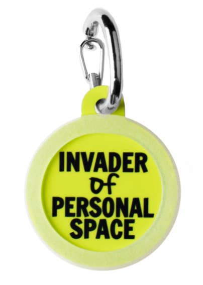 Invader Personal Space Dog Tag Charm