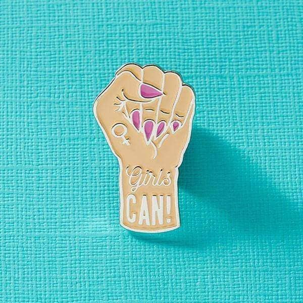 Girls Can Enamel Pin