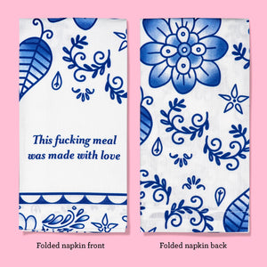 This Fucking Meal Was Made with Love cloth napkins-set of 4