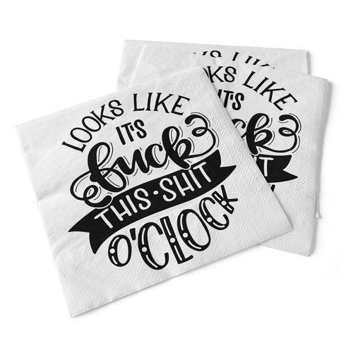 F--k This Shit o'Clock Beverage Napkins