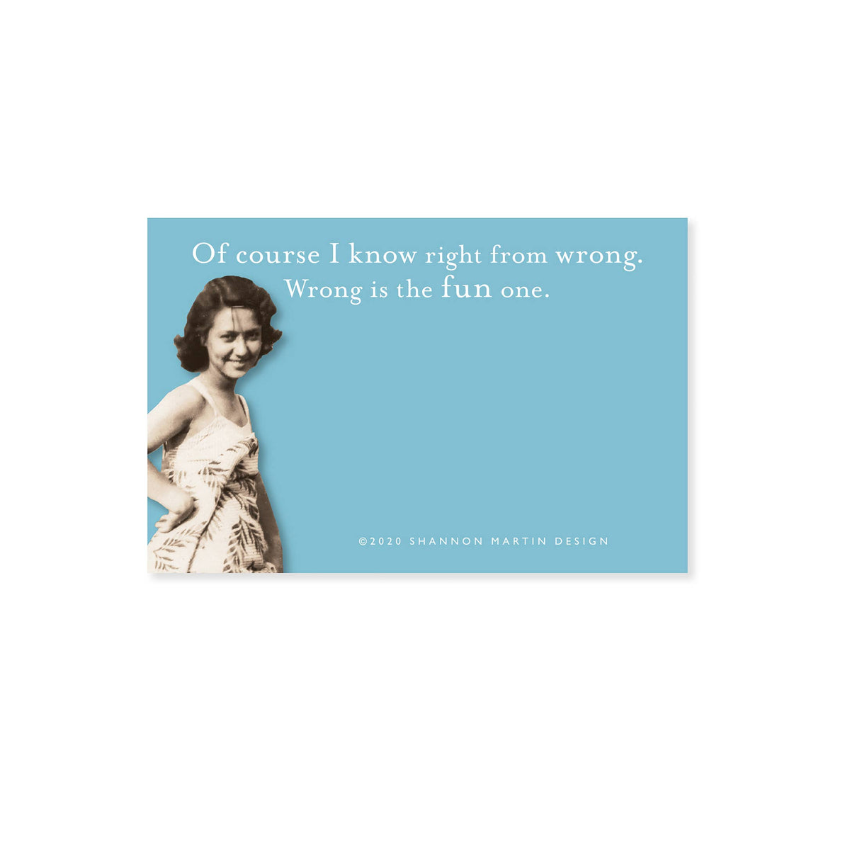 Right From Wrong Sticky Note | Two Words One Finger