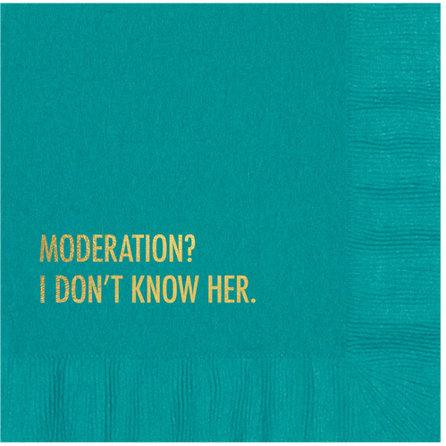 Don't Moderation Cocktail Napkin