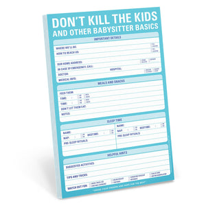 don't kill the kids notepad 