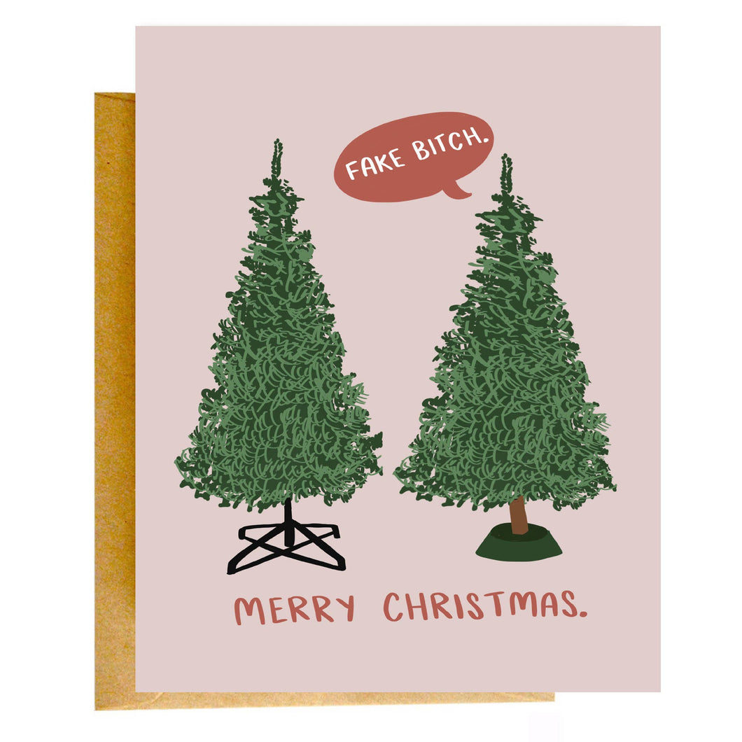 Fake Tree Christmas Card