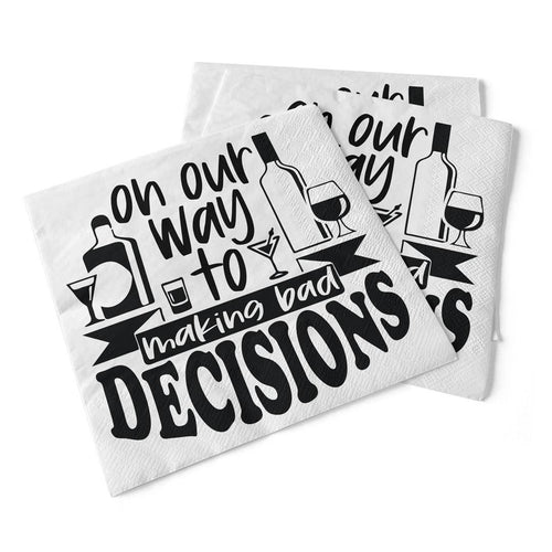 Bad Decisions Beverage Napkins