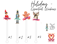 Load image into Gallery viewer, Holiday Essential Workers - Reusable Cocktail Stirrer - Swizzle Stick