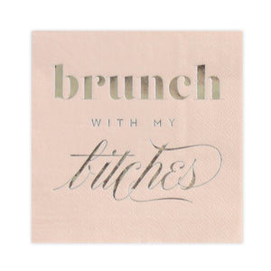 brunch with my bitches napkins, cocktail napkin