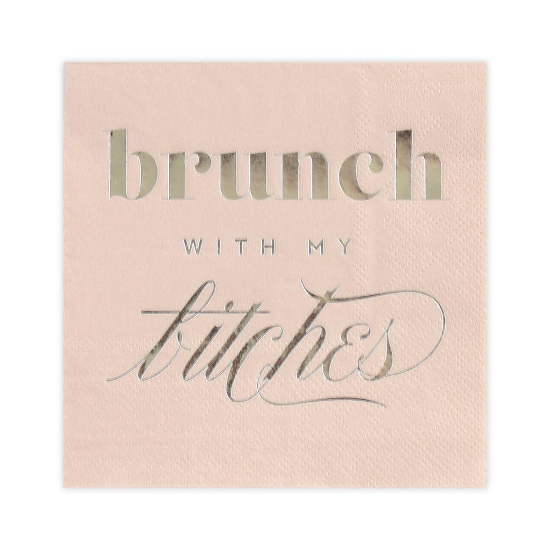 brunch with my bitches napkins, cocktail napkin