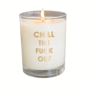 Chill The Fuck Out Candle on the Rocks