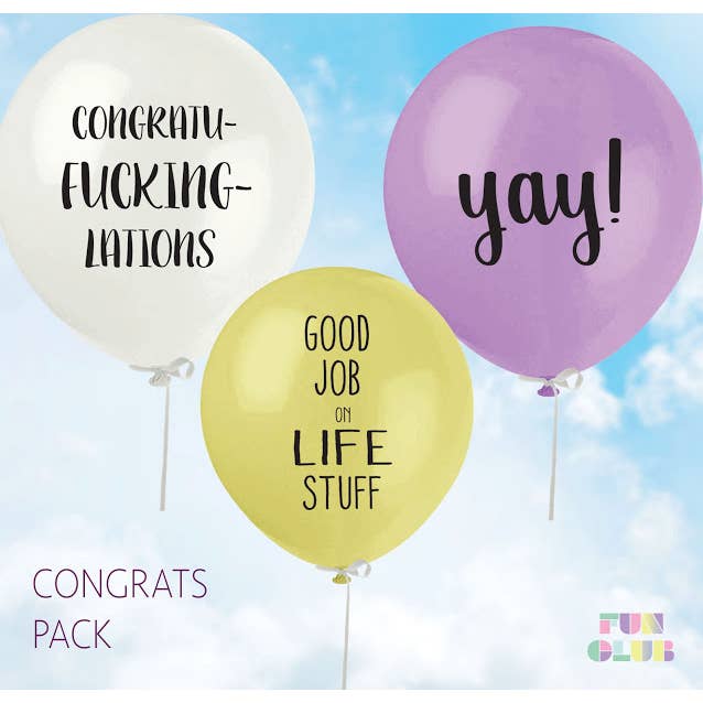 Congrats Pack Latex Balloons