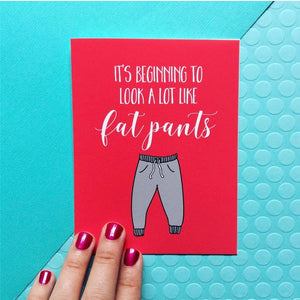Fat Pants Funny Christmas Card