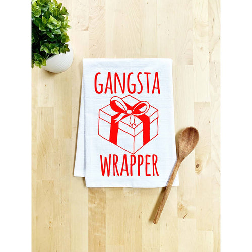 Gangsta Wrapper - White Holiday Dish Towel