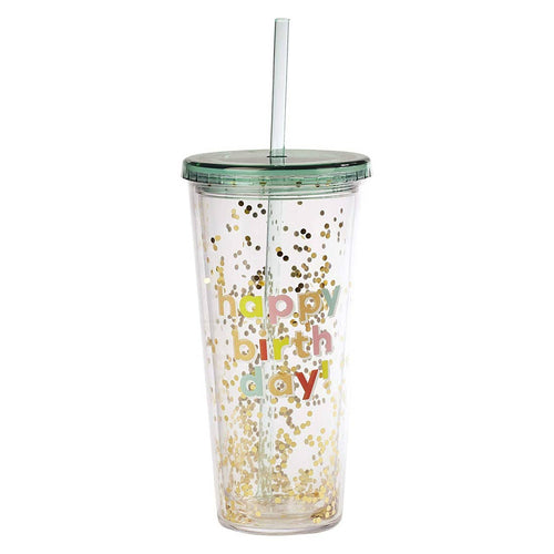 Happy Birthday Insulated Tumbler with Straw
