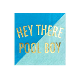 Hey There Pool Boy Cocktail Napkins
