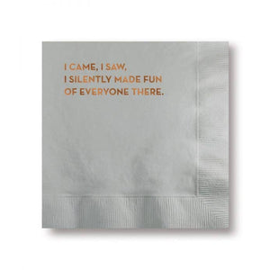 I Came, I Saw Cocktail Napkins