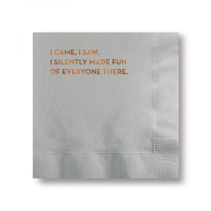 I Came, I Saw Cocktail Napkins