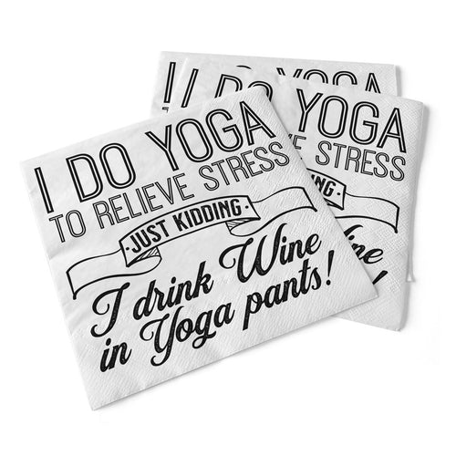 I Do Yoga Cocktail Napkins