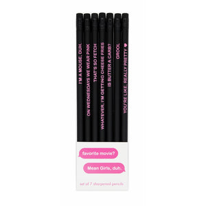 mean girls pencil set