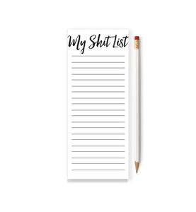 My Shit List Skinny Notepad