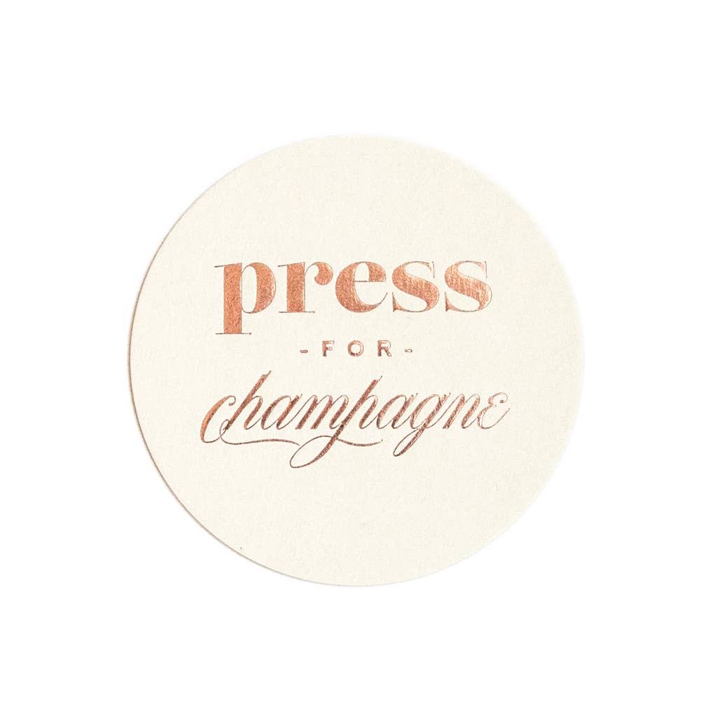 Press for Champagne Coaster