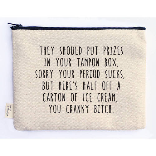 Prizes In Your Tampon Box Zipper Pouch