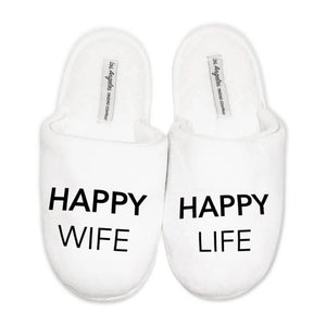 Happy Wife, Happy Life Slippers