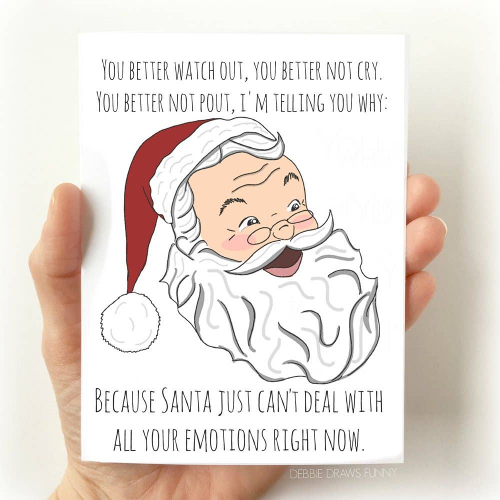 santa doesn't believe in you either Christmas card