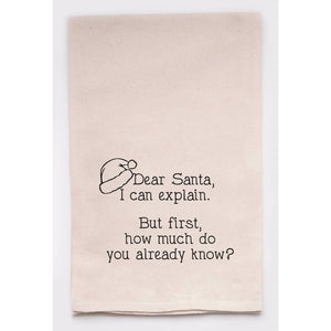 Santa I Can Explain Kitchen Tea Towel
